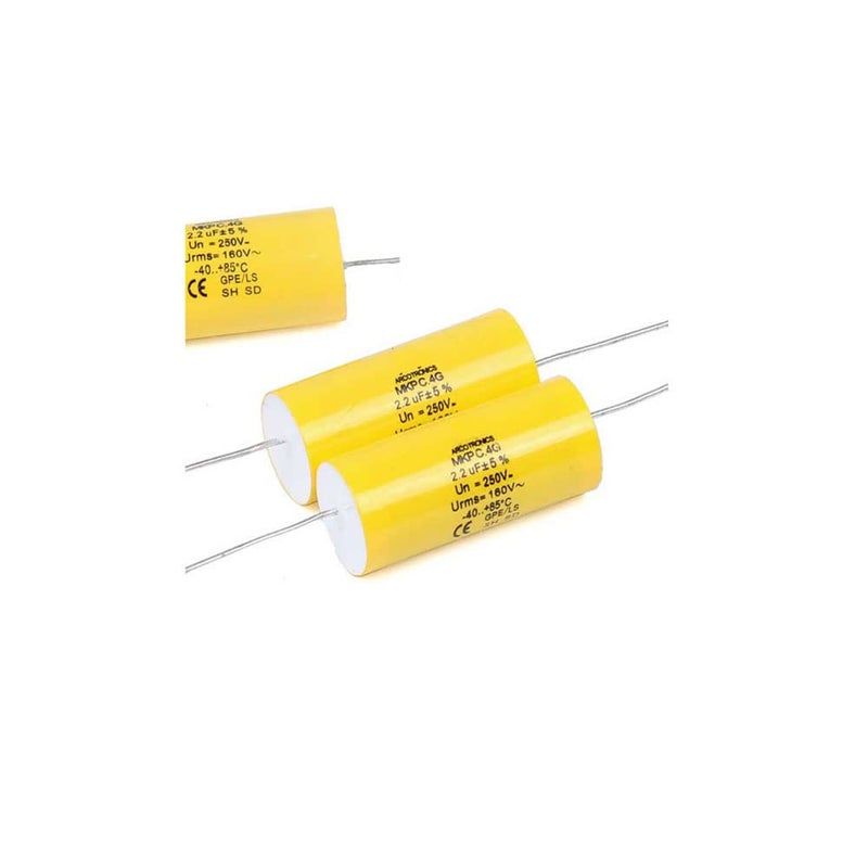 YEGAFE 2pcs 2.2uF 250V Axial Audio Speaker Crossover stepless Film Capacitor 5% Audio Crossover Tweeter Precise Pairing - Image 3
